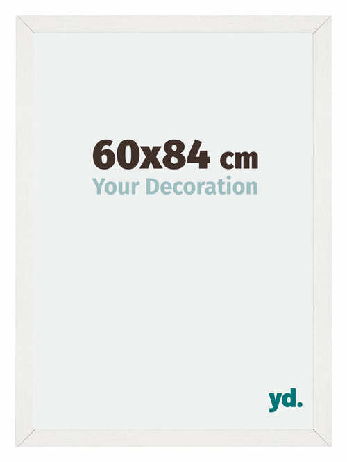 Mura MDF Photo Frame 60x84cm White Wiped Front Size | Yourdecoration.com