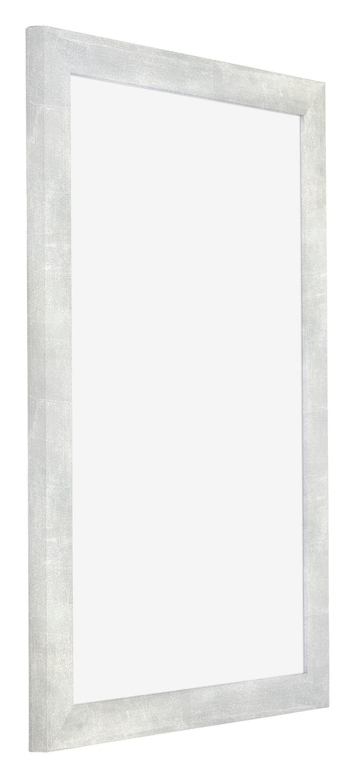Mura MDF Photo Frame 61x91 5cm Silver Glossy Vintage Front Oblique | Yourdecoration.com