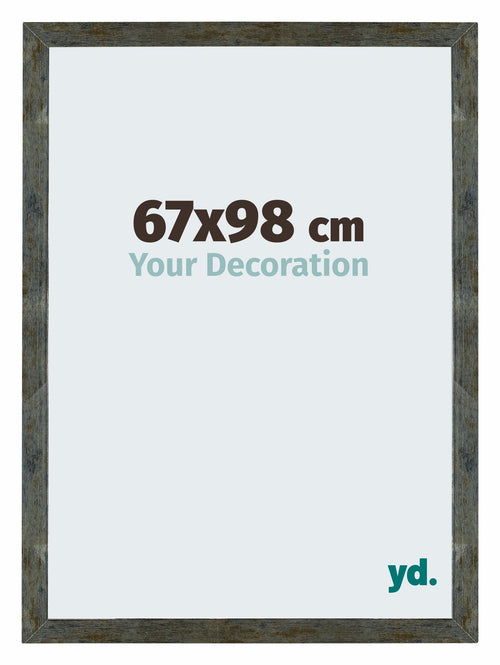 Mura MDF Photo Frame 67x98cm Blue Gold Melange Front Size | Yourdecoration.com