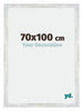 Mura MDF Photo Frame 70x100cm Silver Glossy Vintage Front Size | Yourdecoration.com