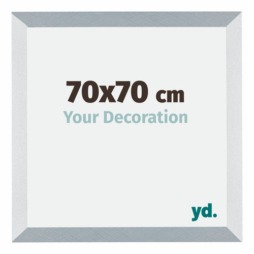 Mura MDF Photo Frame 70x70cm Aluminum Brushed Front Size | Yourdecoration.com