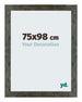 Mura MDF Photo Frame 75x98cm Blue Gold Melange Front Size | Yourdecoration.com