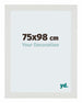 Mura MDF Photo Frame 75x98cm White Matte Front Size | Yourdecoration.com