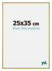 New York Aluminium Photo Frame 25x35cm Gold Shiny Front Size | Yourdecoration.com