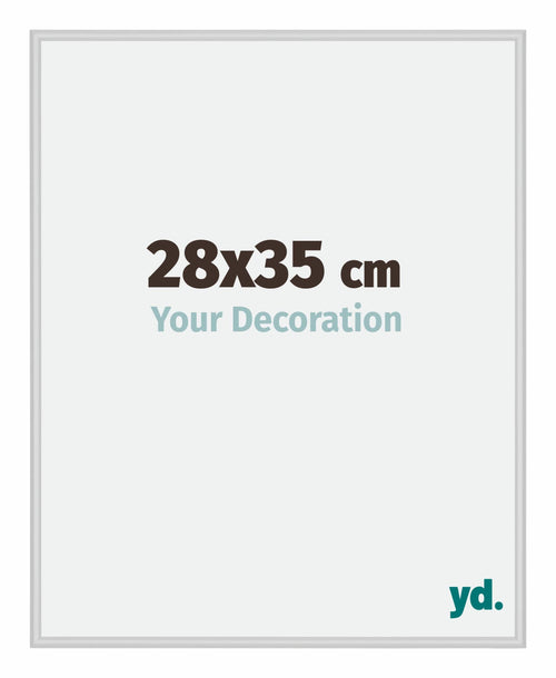 New York Aluminium Photo Frame 28x35cm Silver Matt Front Size | Yourdecoration.com
