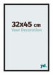 New York Aluminium Photo Frame 32x45cm Black Matte Front Size | Yourdecoration.com
