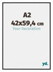 New York Aluminium Photo Frame 42x59 4cm A2 Black Matt Front Size | Yourdecoration.com