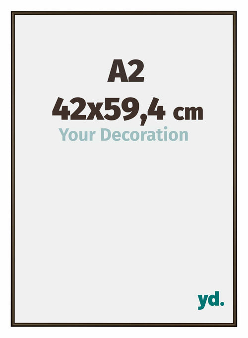 New York Aluminium Photo Frame 42x59 4cm A2 Walnut Structure Front Size | Yourdecoration.com