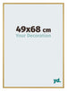 New York Aluminium Photo Frame 49x68cm Gold Shiny Front Size | Yourdecoration.com