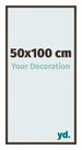 New York Aluminium Photo Frame 50x100cm Walnut Structure Front Size | Yourdecoration.com