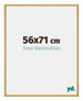 New York Aluminium Photo Frame 56x71cm Gold Shiny Front Size | Yourdecoration.com