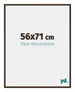 New York Aluminium Photo Frame 56x71cm Walnut Structure Front Size | Yourdecoration.com