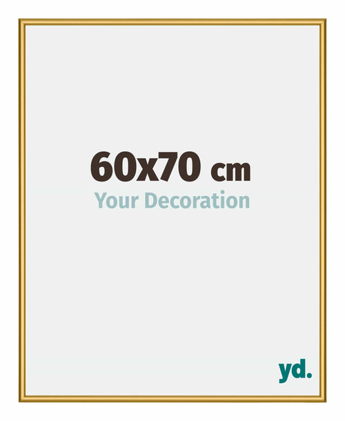 New York Aluminium Photo Frame 60x70cm Gold Shiny Front Size | Yourdecoration.com