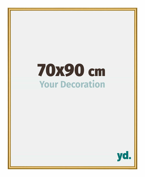 New York Aluminium Photo Frame 70x90cm Gold Shiny Front Size | Yourdecoration.com