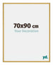 New York Aluminium Photo Frame 70x90cm Gold Shiny Front Size | Yourdecoration.com
