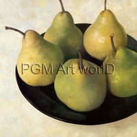 PGM FV 853 Fabrice De Villeneuve Classic Bartlett Pears Art Print 70x70cm | Yourdecoration.com