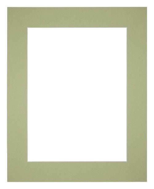 Passe Partout 24x30cm Carton Mint Green Edge 6cm Straight Front | Yourdecoration.com