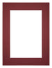 Passe Partout 30x40cm Carton Wine Red Edge 5cm Straight Front | Yourdecoration.com