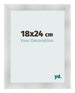 Photo Frame 18x24cm Aluminum Brushed MDF Pisa Front Size | Yourdecoration.com