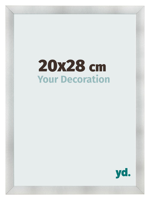Photo Frame 20x28cm Aluminum Brushed MDF Pisa Front Size | Yourdecoration.com