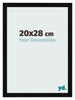 Photo Frame 20x28cm Black Silver Polished MDF Pisa Front Size | Yourdecoration.com