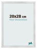 Photo Frame 20x28cm Silver Black Swept MDF Pisa Front Size | Yourdecoration.com