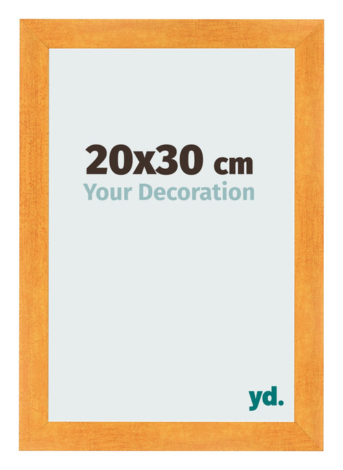 Photo Frame 20x30cm Orange MDF Pisa Front Size | Yourdecoration.com