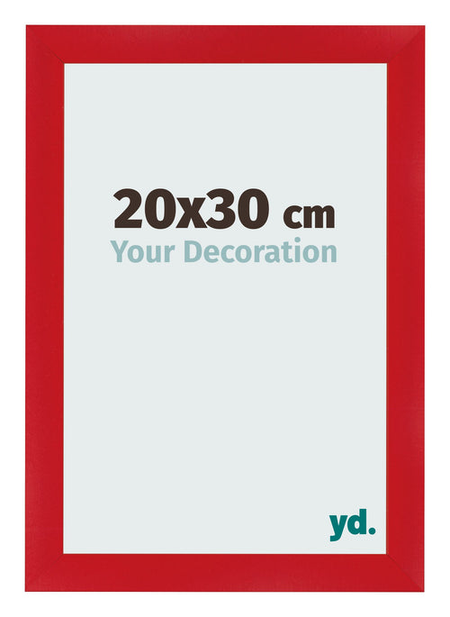 Photo Frame 20x30cm Red MDF Pisa Front Size | Yourdecoration.com