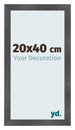 Photo Frame 20x40cm Black Silver Polished MDF Pisa Front Size | Yourdecoration.com