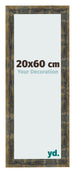 Photo Frame 20x60cm Blue Gold Melange MDF Pisa Front Size | Yourdecoration.com