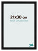 Photo Frame 21x30cm Black Silver Polished MDF Pisa Front Size | Yourdecoration.com