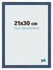 Photo Frame 21x30cm Dark Blue Swept MDF Pisa Front Size | Yourdecoration.com