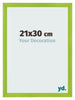 Photo Frame 21x30cm Green MDF Pisa Front Size | Yourdecoration.com