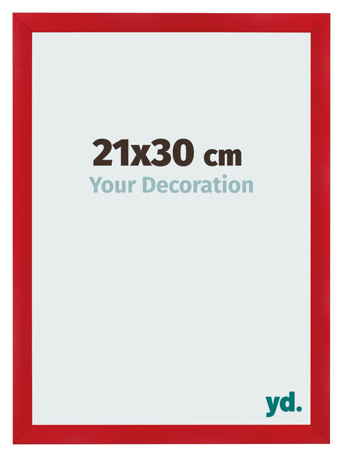 Photo Frame 21x30cm Red MDF Pisa Front Size | Yourdecoration.com