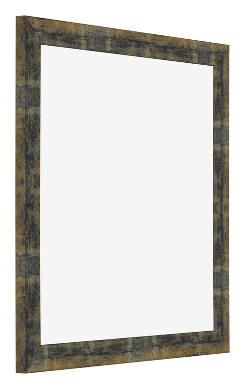 Photo Frame 25x25cm Blue Gold Melange MDF Pisa Front Oblique | Yourdecoration.com