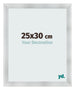 Photo Frame 25x30cm Aluminum Brushed MDF Pisa Front Size | Yourdecoration.com