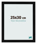 Photo Frame 25x30cm Black Silver Polished MDF Pisa Front Size | Yourdecoration.com
