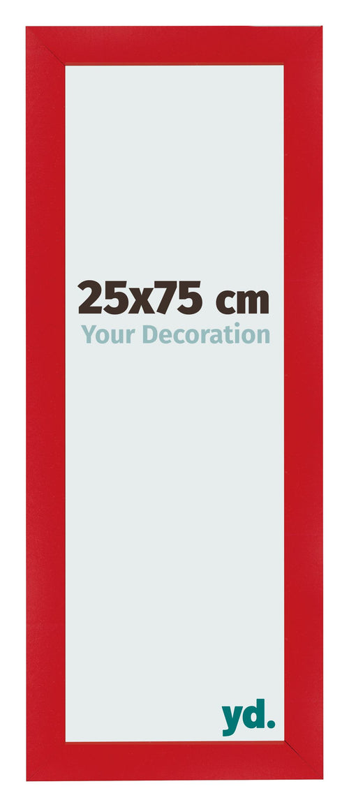 Photo Frame 25x75cm Red MDF Pisa Front Size | Yourdecoration.com
