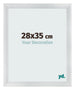 Photo Frame 28x35cm Silver Black Swept MDF Pisa Front Size | Yourdecoration.com