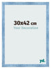 Photo Frame 30x42cm Clear Blue Swept MDF Pisa Front Size | Yourdecoration.com