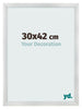 Photo Frame 30x42cm Silver Black Swept MDF Pisa Front Size | Yourdecoration.com