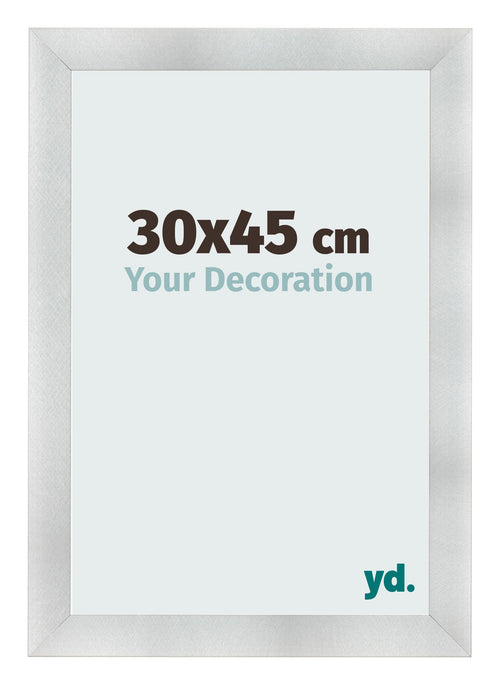 Photo Frame 30x45cm Aluminum Brushed MDF Pisa Front Size | Yourdecoration.com
