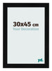 Photo Frame 30x45cm Black Silver Polished MDF Pisa Front Size | Yourdecoration.com