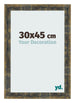 Photo Frame 30x45cm Blue Gold Melange MDF Pisa Front Size | Yourdecoration.com