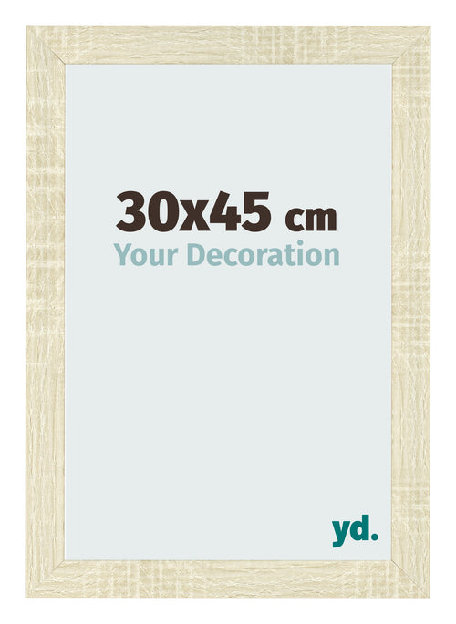 Photo Frame 30x45cm Sonoma Oak MDF Pisa Front Size | Yourdecoration.com