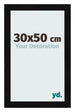 Photo Frame 30x50cm Black Silver Polished MDF Pisa Front Size | Yourdecoration.com