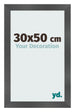 Photo Frame 30x50cm Black Silver Polished MDF Pisa Front Size | Yourdecoration.com