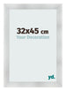 Photo Frame 32x45cm Aluminum Brushed MDF Pisa Front Size | Yourdecoration.com