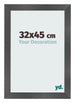 Photo Frame 32x45cm Black Silver Polished MDF Pisa Front Size | Yourdecoration.com