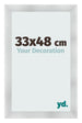Photo Frame 33x48cm Aluminum Brushed MDF Pisa Front Size | Yourdecoration.com